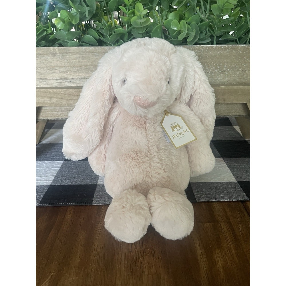 Jellycat BASHFUL LUXE BUNNY WILLOW New BNWT Medium Soft Plush Rabbit Toy Cream